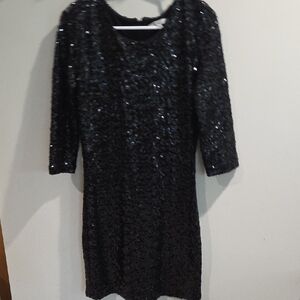 BB Dakota Shimmering Black Sequin Dress